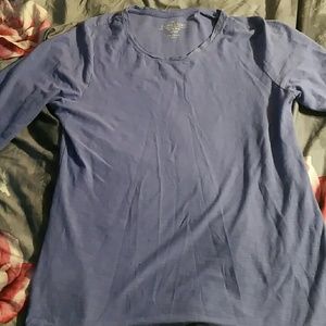 Purple quarter sleeve shirt